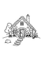 Mountain House Coloring Book 195A9285 (12 Coloring Pages)