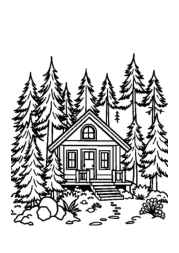 Mountain House Coloring Book 195A9285 (12 Coloring Pages)