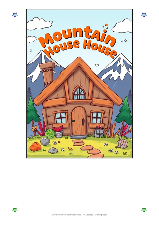 Mountain House Coloring Book A4200989 (12 Coloring Pages)