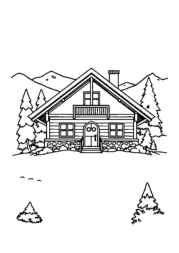 Mountain House Coloring Book A4200989 (12 Coloring Pages)