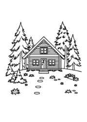 Mountain House Coloring Book A4200989 (12 Coloring Pages)