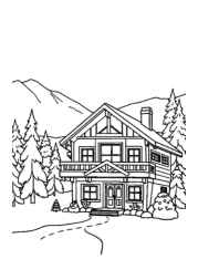 Mountain House Coloring Book A4200989 (12 Coloring Pages)