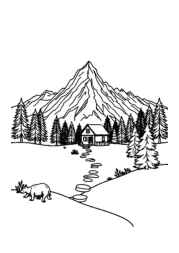 Mountain House Coloring Book A4200989 (12 Coloring Pages)