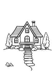 Mountain House Coloring Book A4200989 (12 Coloring Pages)