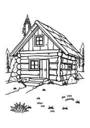 Mountain House Coloring Book A4200989 (12 Coloring Pages)