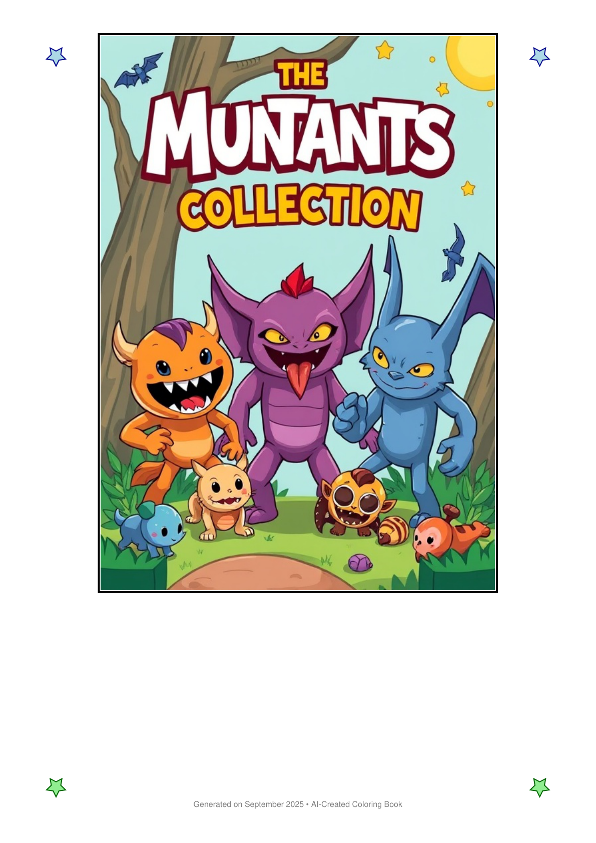 Mutants Coloring Book 392886EA (12 Coloring Pages)