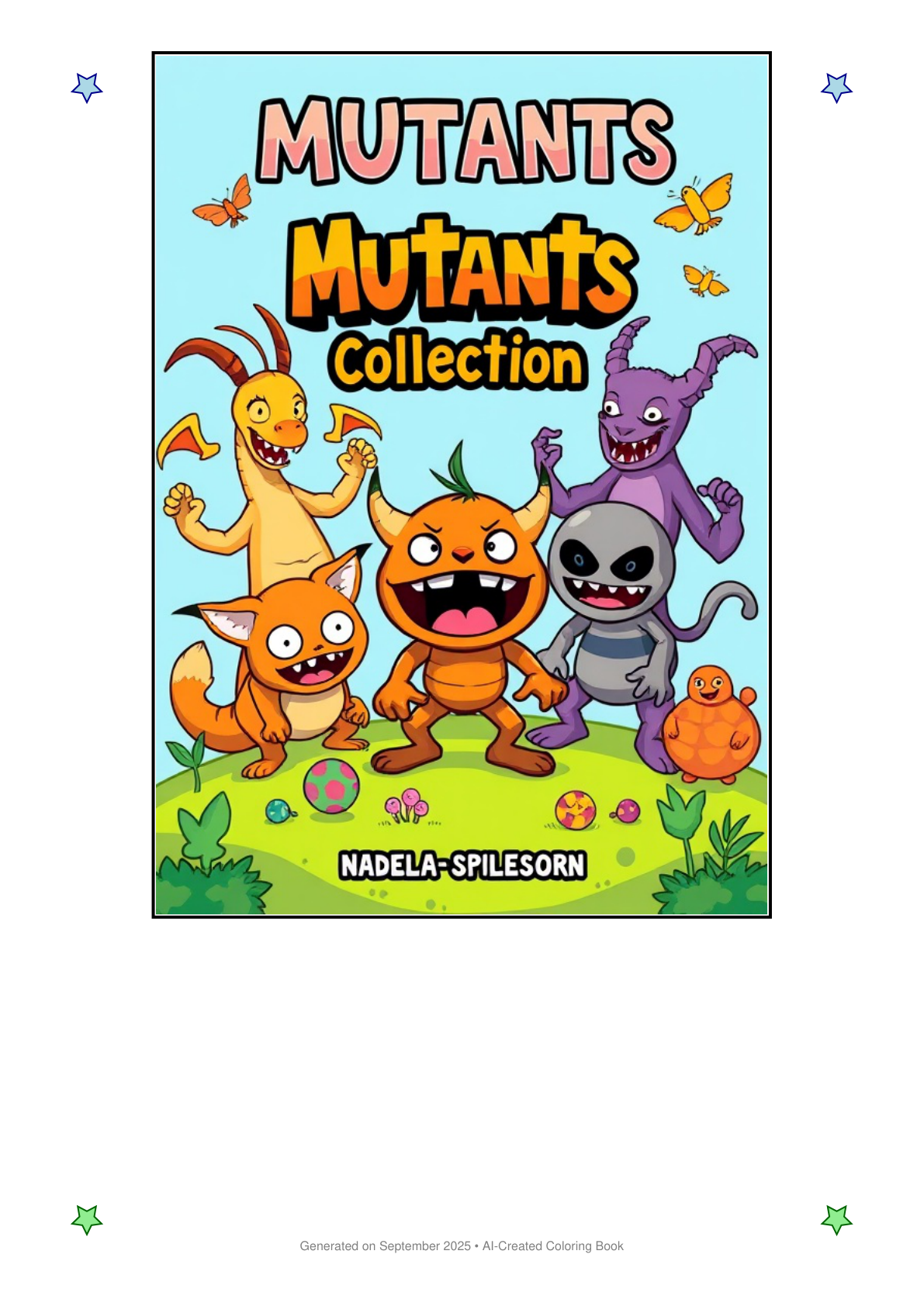 Mutants Coloring Book A1B96243 (12 Coloring Pages)