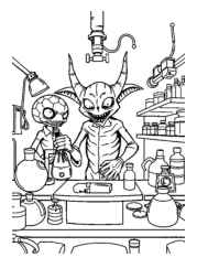 Mutants Coloring Book A1B96243 (12 Coloring Pages)