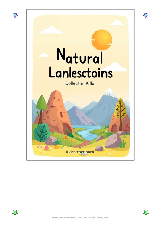 Natural Landscapes Coloring Book EAD20869 (12 Coloring Pages)