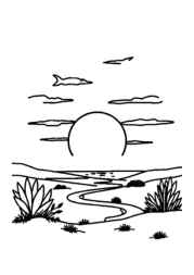 Natural Landscapes Coloring Book EAD20869 (12 Coloring Pages)