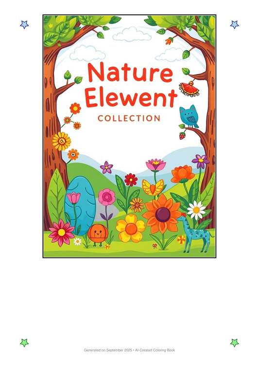 Nature Elements Coloring Book 44C092C1 (12 Coloring Pages)