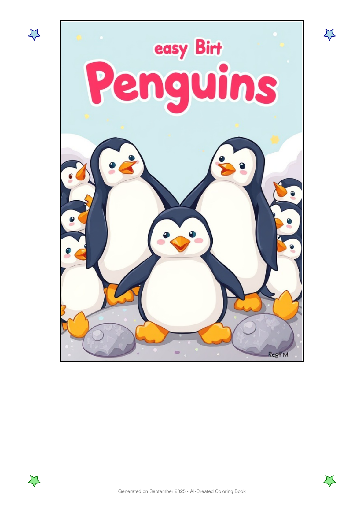 Penguins Coloring Book 0569BB6E (12 Coloring Pages)