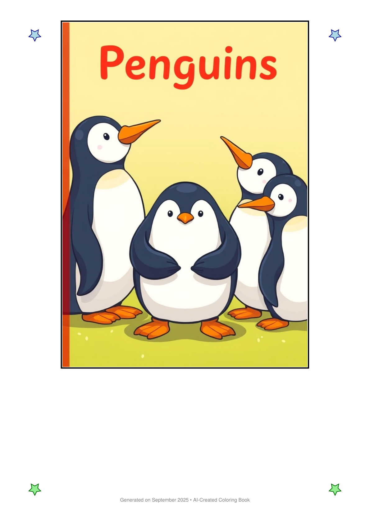 Penguins Coloring Book 57233273 (12 Coloring Pages)