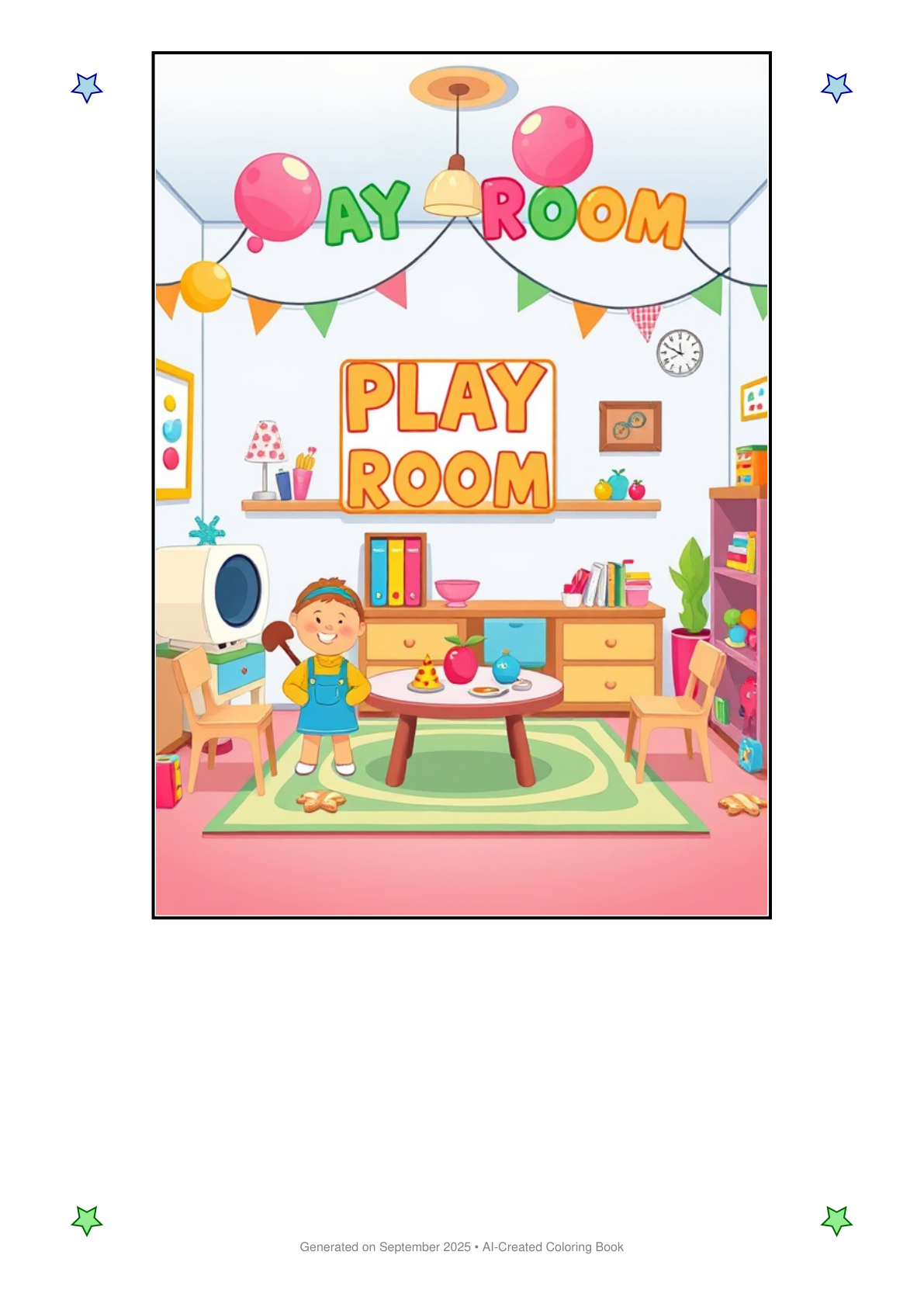 Play Room Coloring Book 05E21234 (12 Coloring Pages)