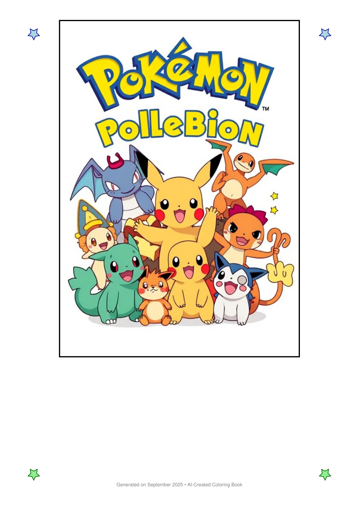 Pokemon Coloring Book 072876AF (12 Coloring Pages)