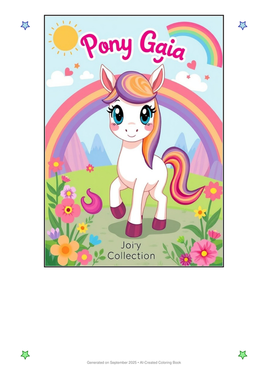 Pony Gaia Coloring Book 0CDDA3A2 (12 Coloring Pages)