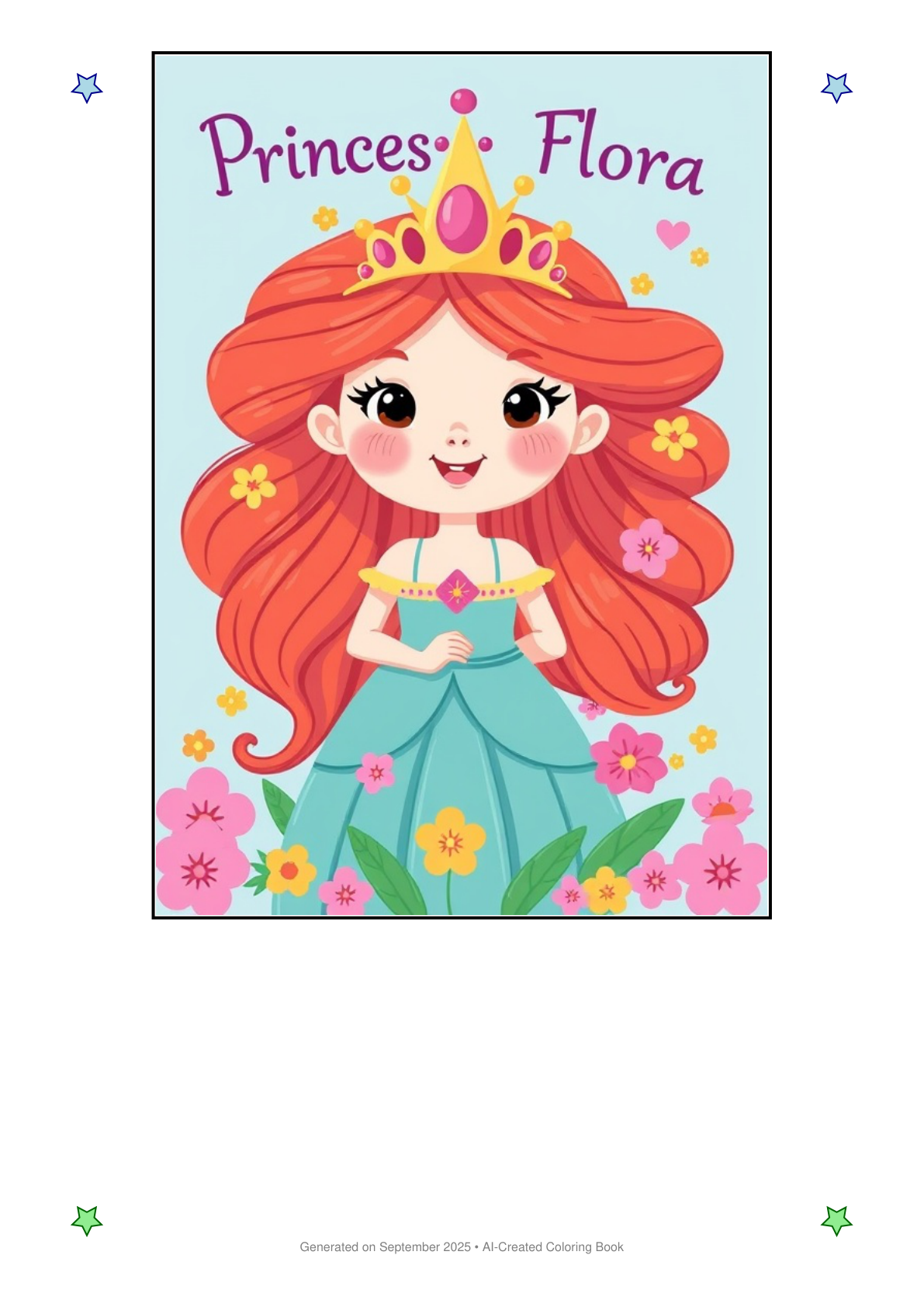 Princess Flora Coloring Book A2357B18 (12 Coloring Pages)