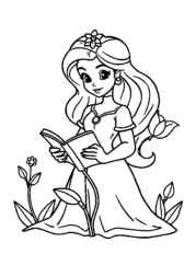 Princess Flora Coloring Book A2357B18 (12 Coloring Pages)