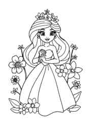 Princess Flora Coloring Book A2357B18 (12 Coloring Pages)