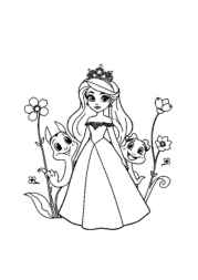 Princess Flora Coloring Book A2357B18 (12 Coloring Pages)