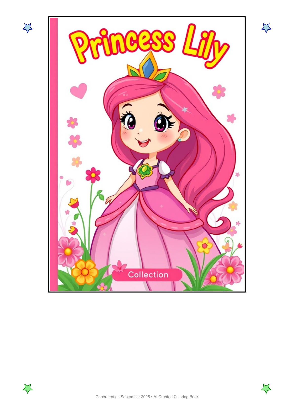 Princess Lily Coloring Book 0E3C234C (12 Coloring Pages)