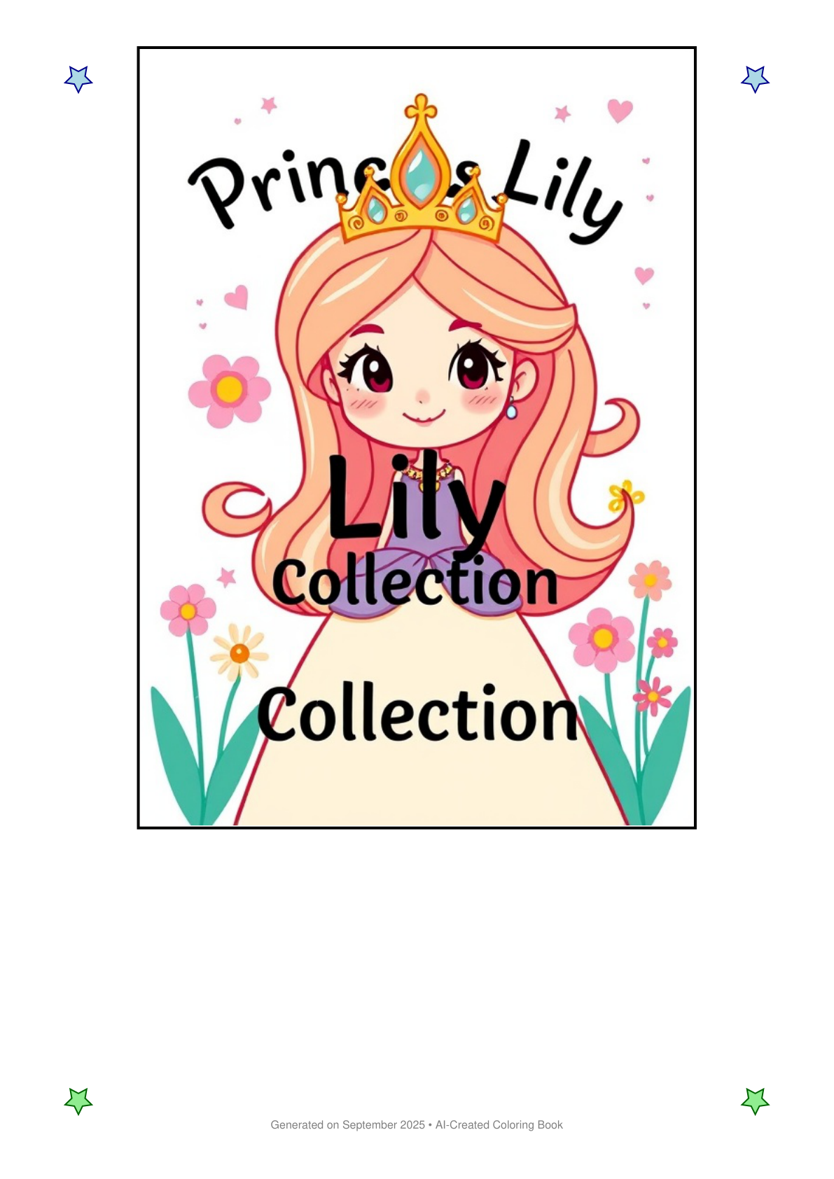 Princess Lily Coloring Book 2141A444 (12 Coloring Pages)
