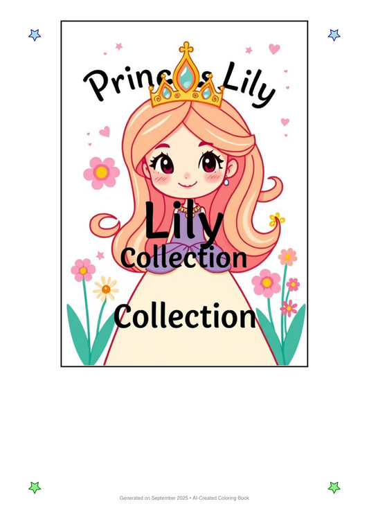 Princess Lily Coloring Book 2141A444 (12 Coloring Pages)
