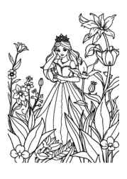 Princess Lily Coloring Book 3937ACAB (12 Coloring Pages)