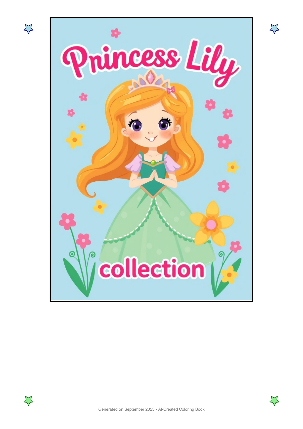 Princess Lily Coloring Book 3DFF2A8D (12 Coloring Pages)