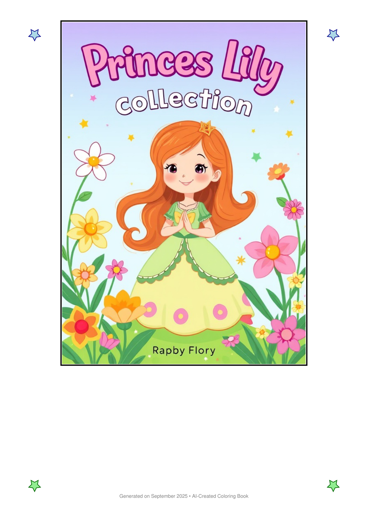 Princess Lily Coloring Book 4E60EB11 (12 Coloring Pages)