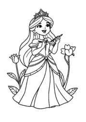 Princess Lily Coloring Book 4E60EB11 (12 Coloring Pages)