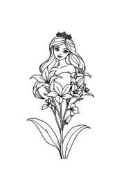 Princess Lily Coloring Book 4E60EB11 (12 Coloring Pages)