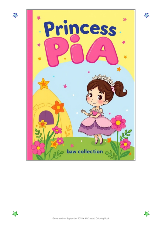 Princess Pia Coloring Book D35B1F41 (12 Coloring Pages)