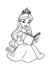 Princess Pia Coloring Book DCEA4479 (12 Coloring Pages)