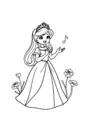Princess Violet Coloring Book 4463A299 (12 Coloring Pages)