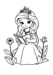 Princess Violet Coloring Book 4463A299 (12 Coloring Pages)