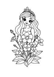 Princess Violet Coloring Book 4463A299 (12 Coloring Pages)