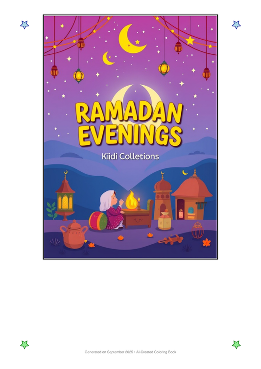 Ramadan Evenings Coloring Book 374A5FDD (12 Coloring Pages)