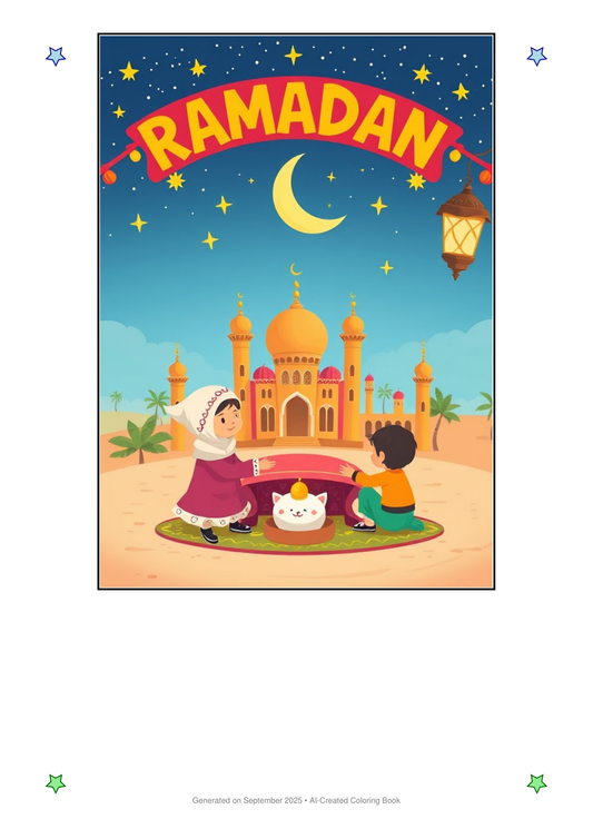 Ramadan Evenings Coloring Book 78C14BED (12 Coloring Pages)