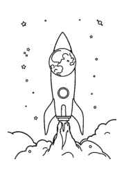 Rockets Coloring Book 1D1DD6D2 (12 Coloring Pages)