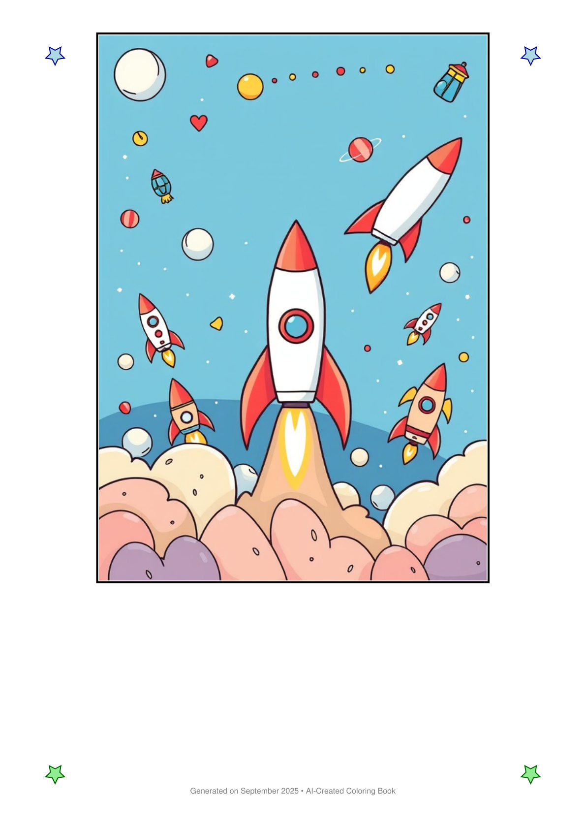 Rockets Coloring Book AC90018D (12 Coloring Pages)