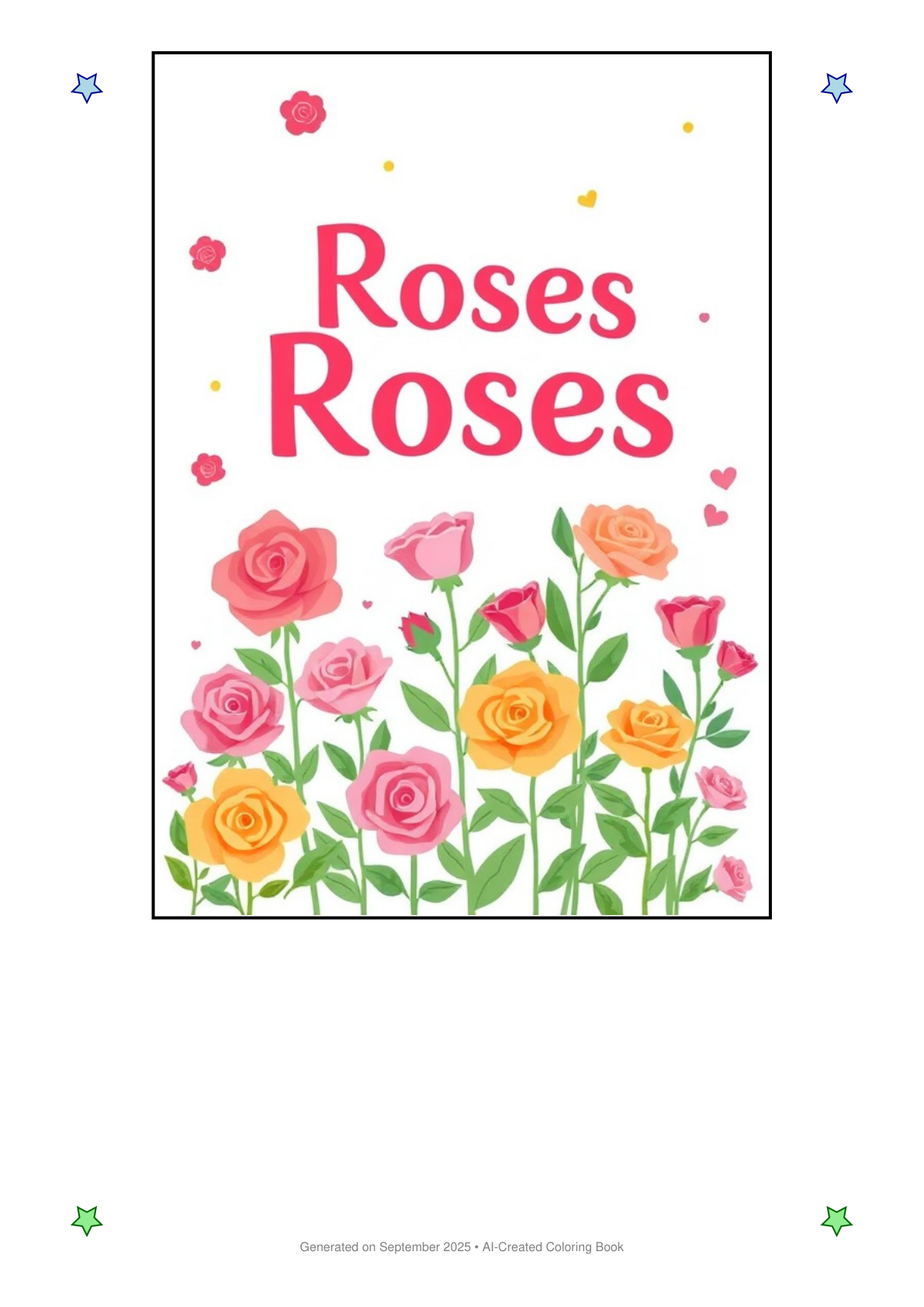 Roses Coloring Book 23C667EB (12 Coloring Pages)