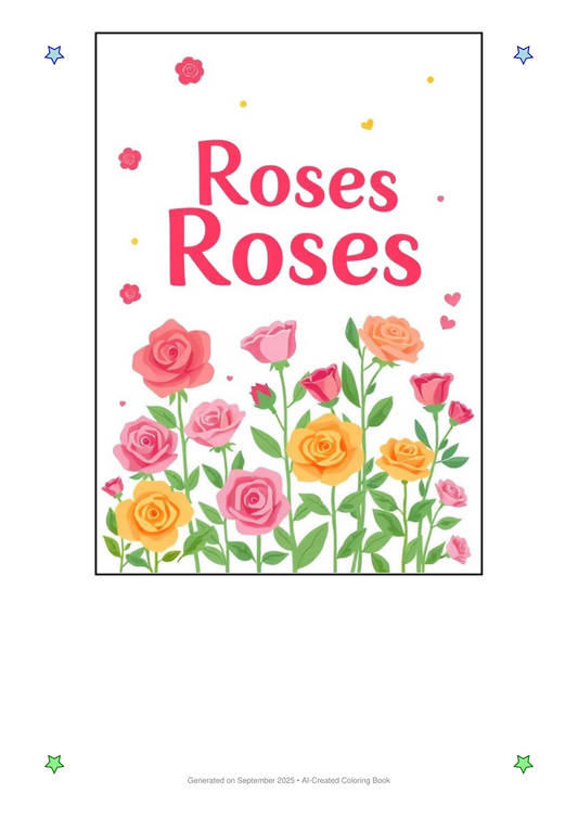 Roses Coloring Book 23C667EB (12 Coloring Pages)