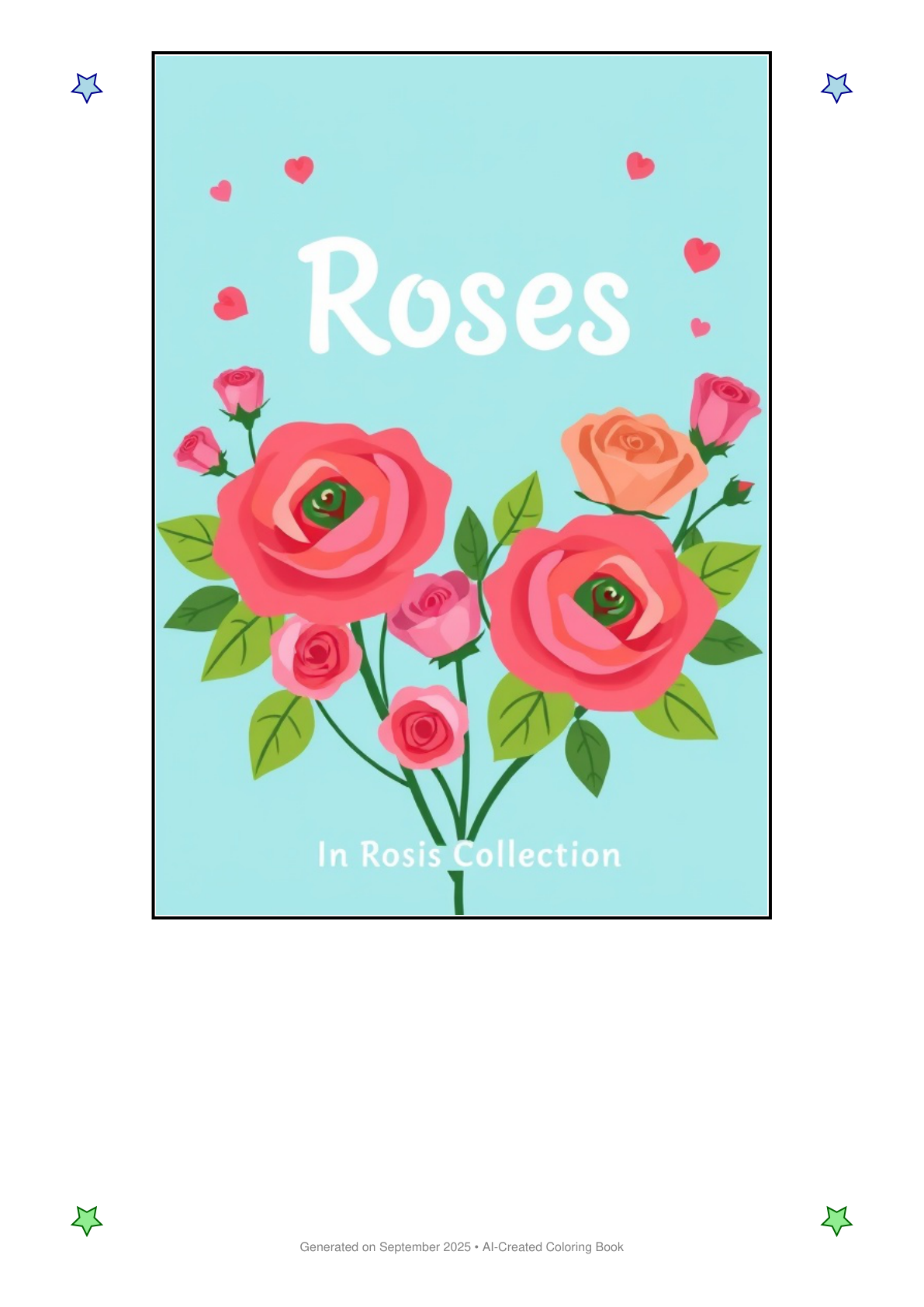 Roses Coloring Book A3D3B083 (12 Coloring Pages)