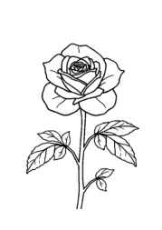 Roses Coloring Book A3D3B083 (12 Coloring Pages)