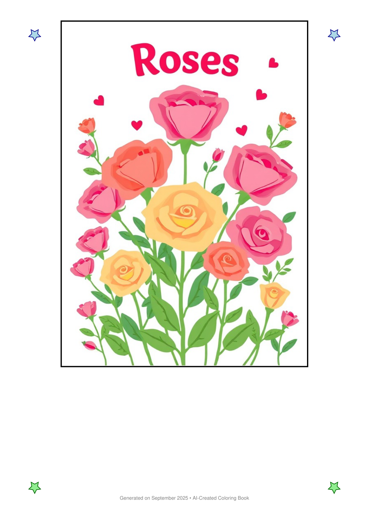 Roses Coloring Book BB0DE789 (12 Coloring Pages)