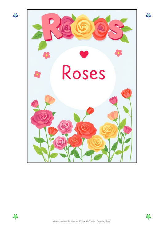 Roses Coloring Book DF2479FA (12 Coloring Pages)