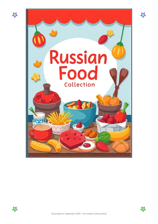 Russian Food Coloring Book 2241C0F9 (12 Coloring Pages)