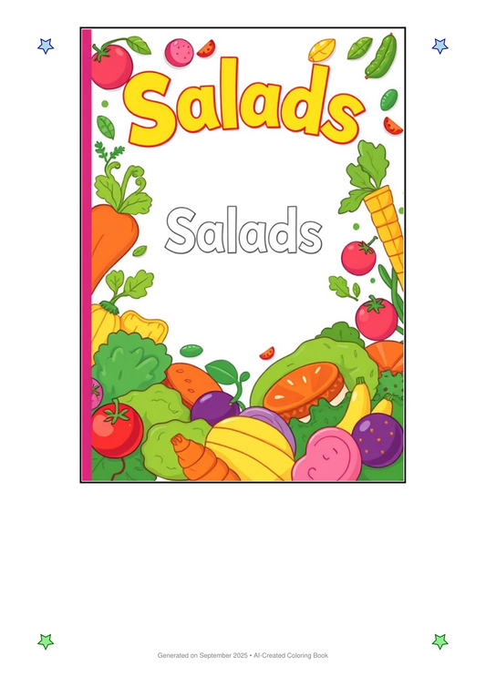 Salads Coloring Book 63064073 (12 Coloring Pages)