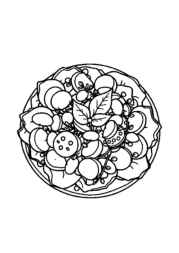 Salads Coloring Book 63064073 (12 Coloring Pages)